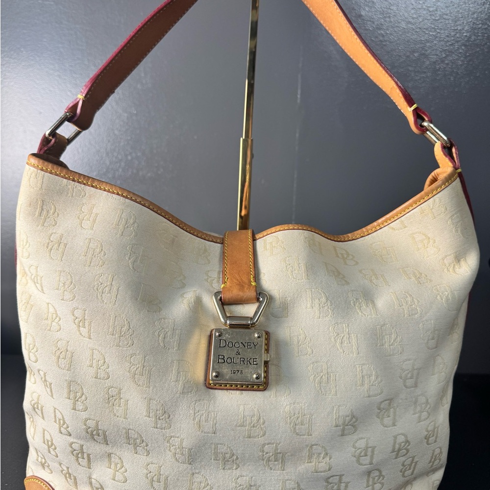 Dooney & Bourke Cream and Tan Hobo Bag